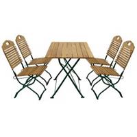 FRG Kurgarten - Garnitur BAD TÖLZ Ausführung:Tisch + 4 Stühle Farbe:grün