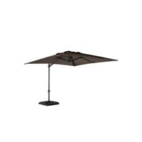 Exotan Roma zweefparasol 300x300 cm - donkerbruin