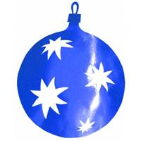 Kerstballen hangdecoratie blauw 40 cm