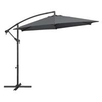 Le Sud freepole parasol Nice - antraciet - 300x300 cm - Leen Bakker