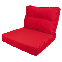Kopu ® - Prisma Loungekussenset Zit en Rug 60 cm - Red