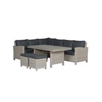 Garden Impressions Norma lounge dining set - licht vintage willow