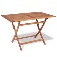 vidaXL Klappbarer Gartentisch 120x70x75 cm Teak Massivholz Braun