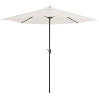 VidaXL Tuinparasol half met aluminium paal 270x135 cm zandkleurig