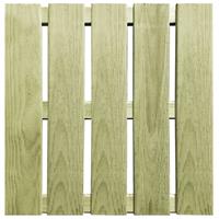 VidaXL Terrastegels 6 st 50x50 cm FSC hout groen