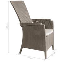 Allibert Tuinstoelen verstelbaar Vermont 2 st cappuccino