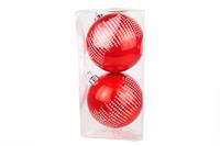 Cosy@home BALL SET2 15CM RED BLINK WHITE DOTS UNBREAKABLE PVC BOX