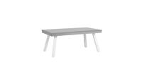 Beliani - Moderner Gartentisch aus Aluminium mit ausziehbarer Tischplatte grau/weiß Pereta - Grau