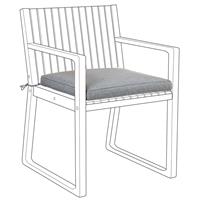 Beliani - Sitzkissen für Stuhl sassari Polyester 46x46 cm Grau Quadratisch UV-beständig - Grau