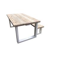 Wood4you NewEnglandcombidealEettafel+Bankje-180x90x78cm