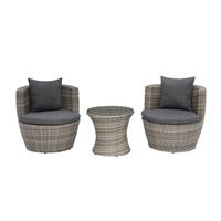Beliani - Modernes 2-Sitzer Gartenset grau mit grauen Auflagen Capri - Grau