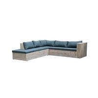 Wood4you Loungeset 7- steigerhout - incl kussens - 210/200 cm