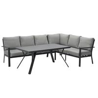 Garden Impressions Sergio hoek dining loungeset rechts 3-delig aluminium antraciet