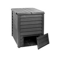 garantia compostbak Thermo-Wood 600L bruin-zwart met beluchtingsplaat