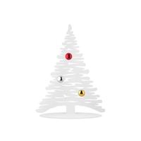 Alessi BARK for Christmas Kerstboom wit hoogglans 30 cm, incl 3 magneten