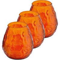 Trend Candles 3x Oranje windlichten kaarsen 48 branduren Oranje