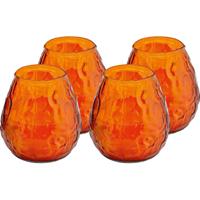 Trend Candles 10x Oranje windlichten kaarsen 48 branduren Oranje