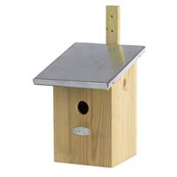 Best for Birds Houten vogelhuisje/nesthuisje 33 cm met zinken dak Bruin