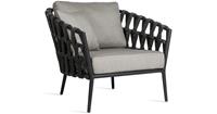 Vincent Sheppard Leo Rope Lounge Chair - Grijs - Inclusief Kussenset