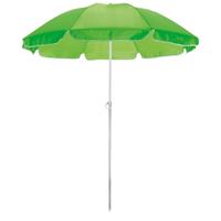 Merkloos Groene strand parasol van polyester 145 cm -