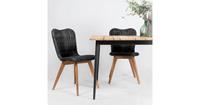 Vincent Sheppard Lena Dining Chair - Tuinstoel - Teak Onderstel - Zitting Wicker - Zwart