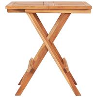 vidaXL Klappbarer Bistrotisch 60 x 60 x 65 cm Teak Massiv Braun