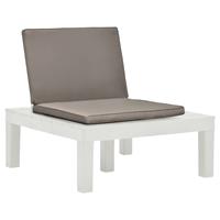 vidaXL 3-tlg. Garten-Lounge-Set Kunststoff  Weiß