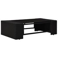 vidaXL 8-delige Loungeset poly rattan zwart