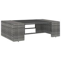 vidaXL 10-delige Loungeset poly rattan grijs