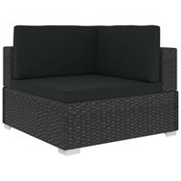 8-tlg. Garten-Lounge-Set mit Auflagen Poly Rattan Schwarz - VIDAXL