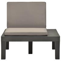 vidaXL Garten-Lounge-Stuhl mit Sitzpolster Kunststoff  Anthrazit