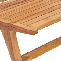 vidaXL Gartenstuhl Massivholz Teak Braun