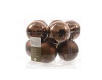 Unknown Christmas Decorations set van kerstballen marsala 60 mm - 10 stuks