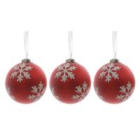 Unknown Christmas Decorations - Glazen kerstballen (Ø8 cm) (set van 3)