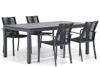 Santika Furniture Santika Annisa/Concept 160 cm dining tuinset 5-delig