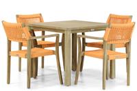 Lifestyle Garden Furniture Lifestyle Dallas/Bristol 90 cm dining tuinset 5-delig