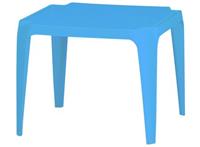 Sunnydays Kindertafel - blauw - kunststof - buiten/binnen 56 x B51 x H44 cm - Bijzettafels - Bijzettafels