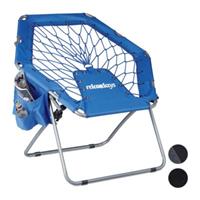 Relaxdays 1 x Bungee Stuhl WEBSTER Bungee Chair Festival Sessel Camping Bungee-Seile blau