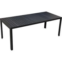 Outsunny Gartentisch mit Aluminium-Rahmen schwarz