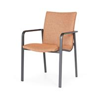 SUNS Anzio dining chair matt royal grey/terra coral mixed weave