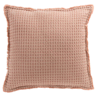 J-Line Kussen Wafelpatroon Roze 50 x 50