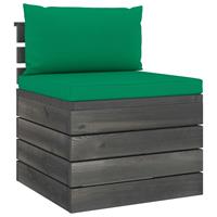 vidaXL 2-delige Loungeset met kussens pallet massief grenenhout