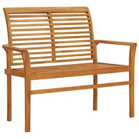 VidaXL Gartenbank mit Anthrazit Auflage 112 cm Massivholz Teak 