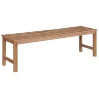 VidaXL Gartenbank mit Weinroter Auflage 150 cm Massivholz Teak 