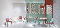 Pedrali Remind 3735 Tuinstoel&Terrasstoel - Set Van 4 - Rood Kunststof