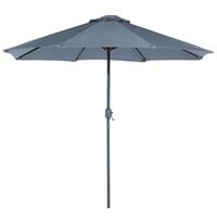 Beliani Parasol met LED-verlichting antraciet RAPALLO