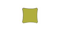 perel Sonnensegel - VIERECK - 3.6x3.6 m - LIME GRÜN GSS4360LG