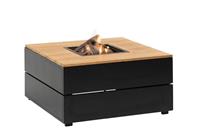 Cosi Fires Cosipure lounge vuurtafel 100 cm zwart - teak top