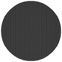 vidaXL Theetafel 68x68x30 cm poly rattan zwart