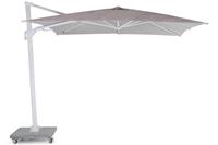 Santika Furniture Santika Belize Deluxe parasol 300x300 white frame/ grey fabric